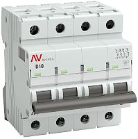 Выключатель автоматический EKF Averes AV-6 4п 10А D 6кА картинка